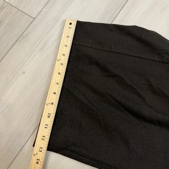 Lot Of 2 L'Eicnecra Casual Women's 36x23 Wool Cropped Pants Wide Leg Brown Gray